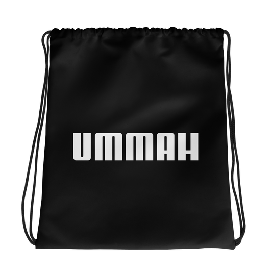 BAG Drawstring - UMMAH (Centered/Medium) - Black/White