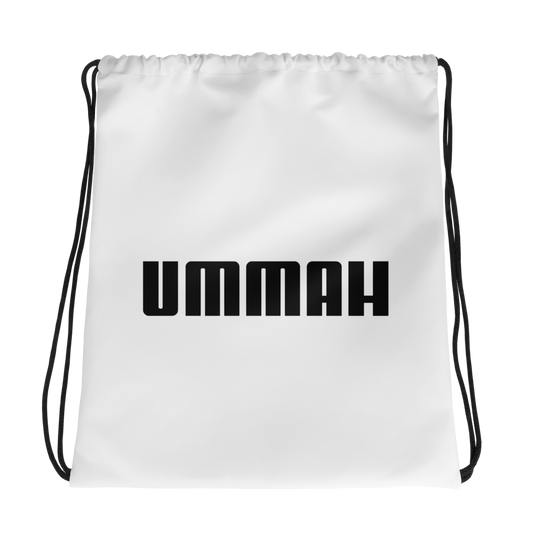 BAG Drawstring - UMMAH (Centered/Medium) - White/Black