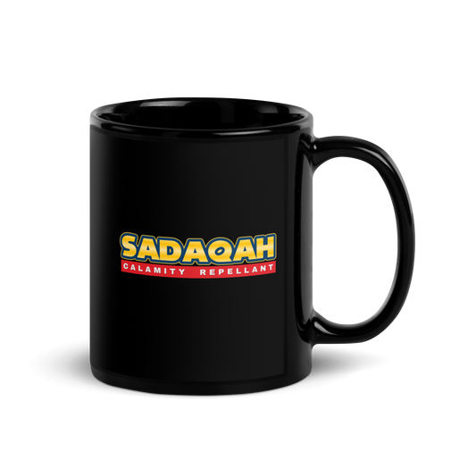 MUG Glossy Black - SADAQAH CALAMITY REPELLANT