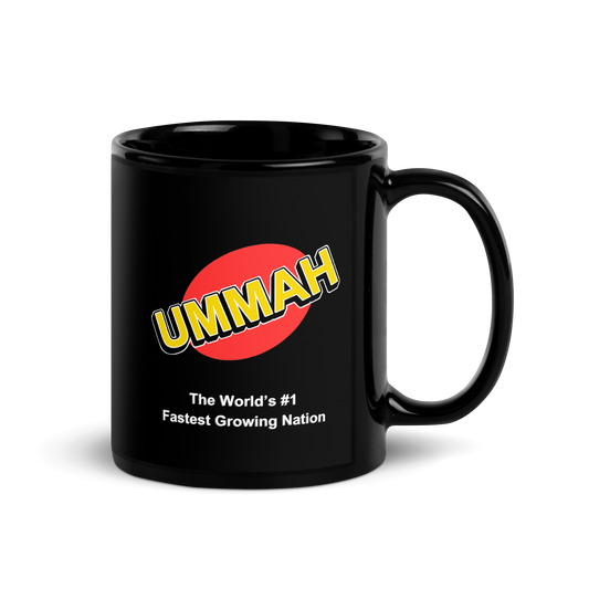 MUG Glossy Black - UMMAH THE WORLDS FIRST - White