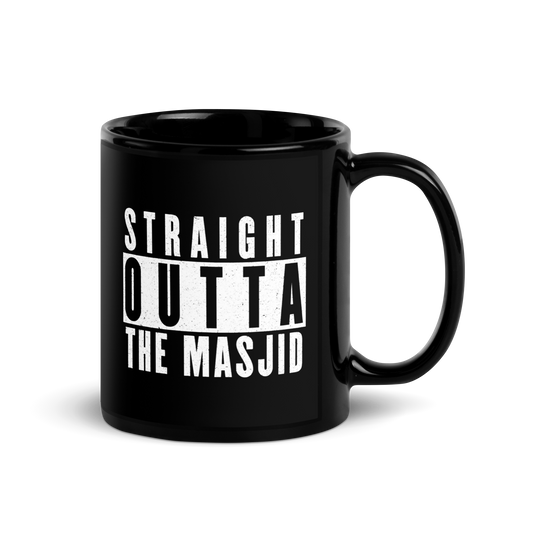 MUG Glossy Black - STRAIGHT OUTTA THE MASJID