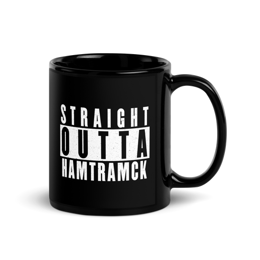 MUG Glossy Black - STRAIGHT OUTTA HAMTRAMCK