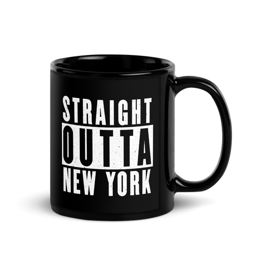 MUG Glossy Black - STRAIGHT OUTTA NEW YORK