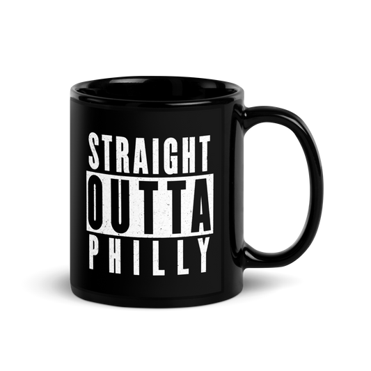 MUG Glossy Black - STRAIGHT OUTTA PHILLY