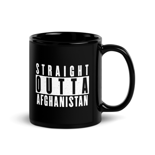 MUG Glossy Black - STRAIGHT OUTTA AFGHANISTAN