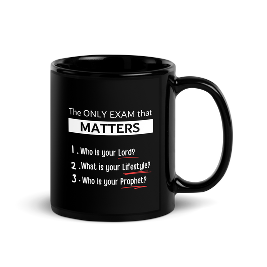 MUG Glossy Black - ONLY EXAM MATTERS