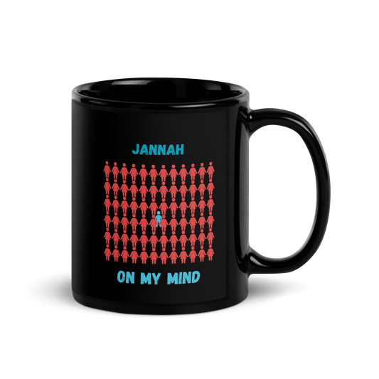 MUG Glossy Black - JANNAH ON MY MIND - Blue