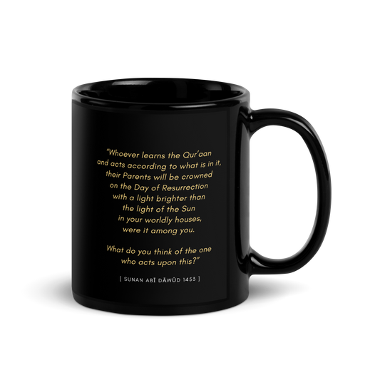 MUG Glossy Black - PROUD PARENT OF HAAFIZ