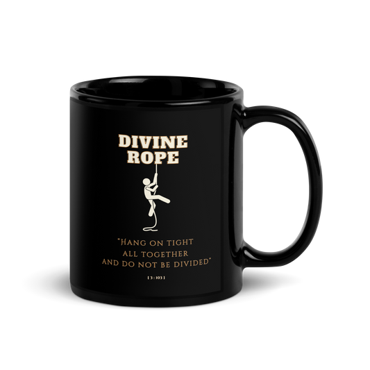 MUG Glossy Black - DIVINE ROPE