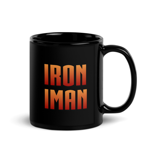 MUG Glossy Black - IRON IMAN - Large