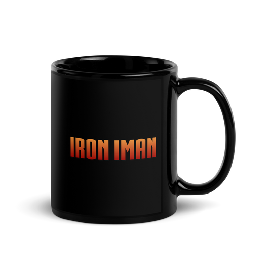 MUG Glossy Black - IRON IMAN - Medium