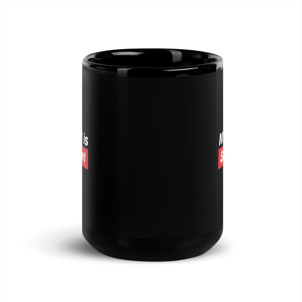 MUG Glossy Black - MY LORD IS SUFFICIENT