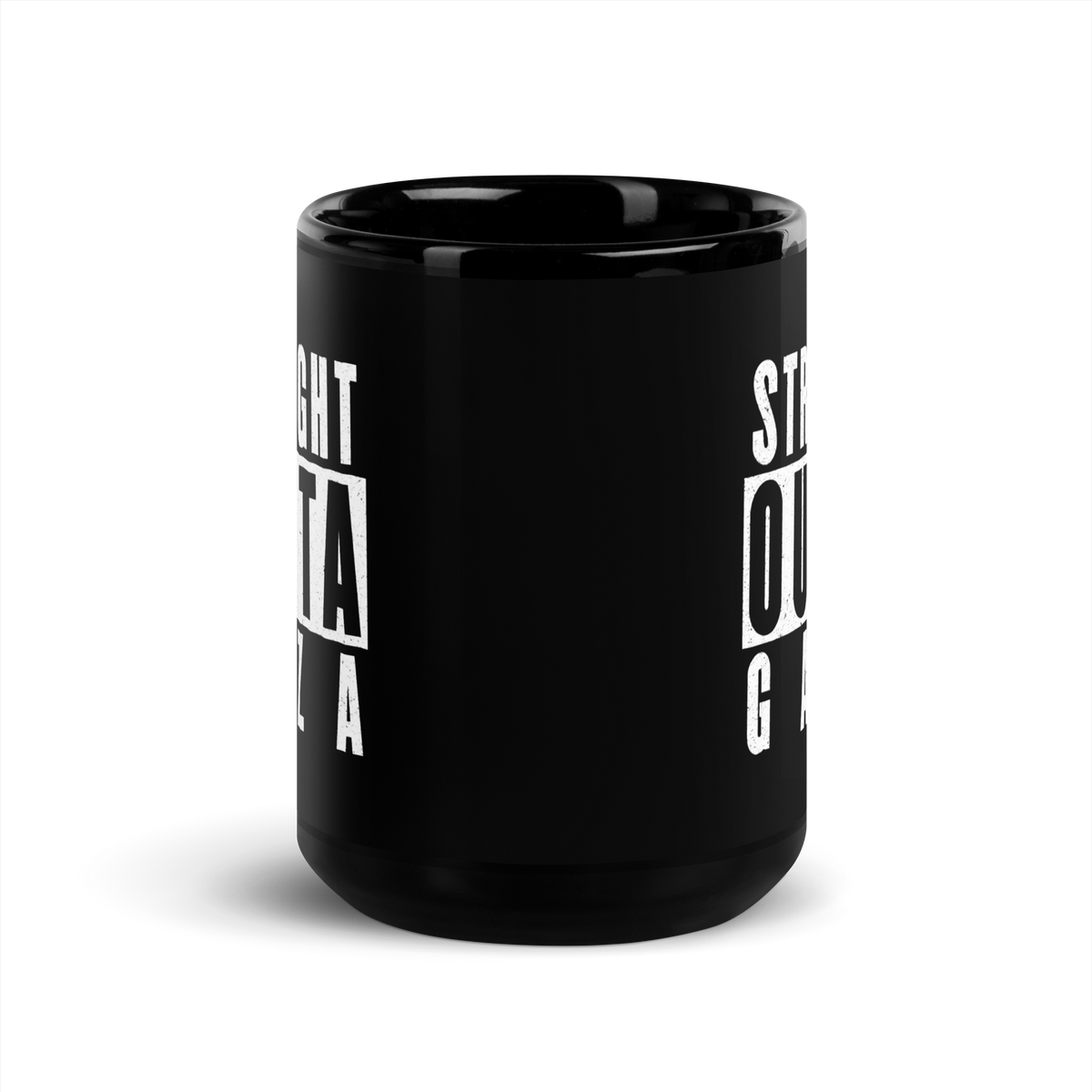 MUG Glossy Black - STRAIGHT OUTTA GAZA