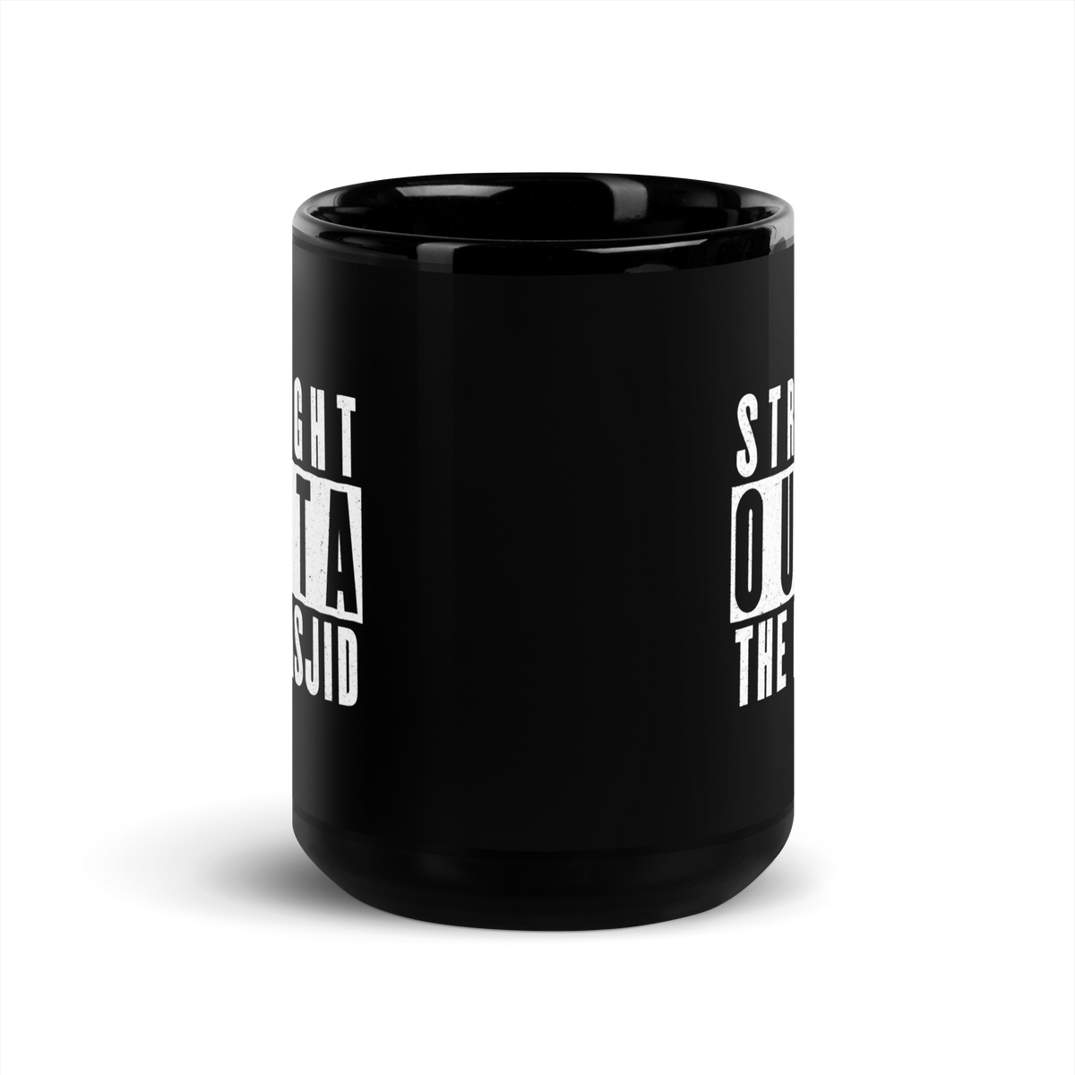 MUG Glossy Black - STRAIGHT OUTTA THE MASJID