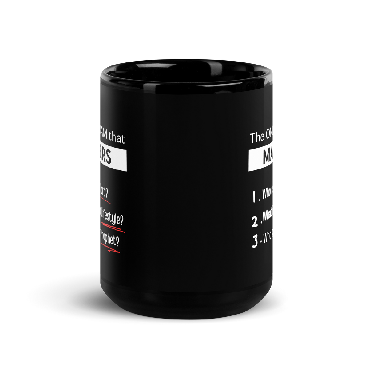MUG Glossy Black - ONLY EXAM MATTERS