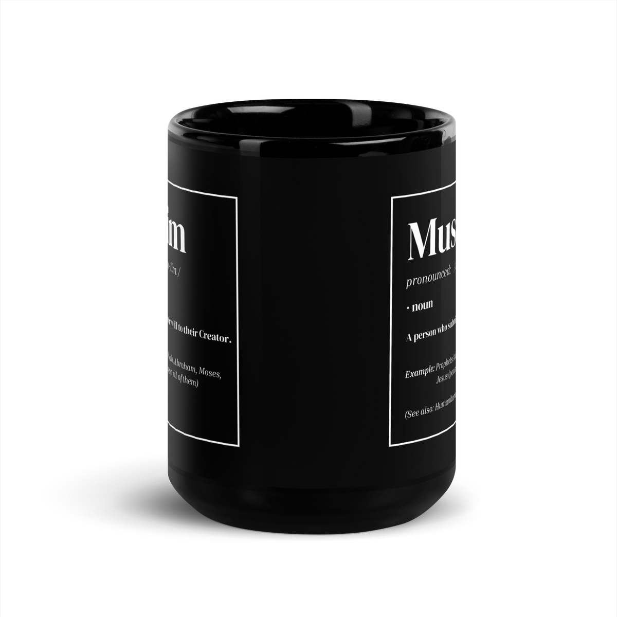 MUG Glossy Black - MUSLIM DEFINITION - White