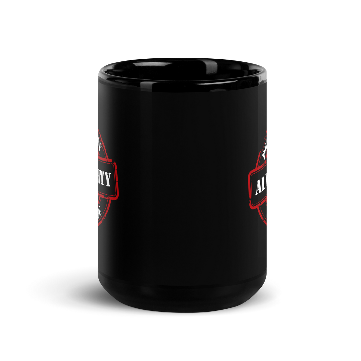 MUG Glossy Black - PROPERTY OF THE ALMIGHTY - White