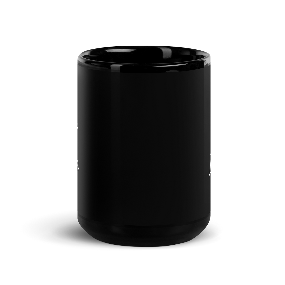 MUG Glossy Black - IMAAN (CONVICTION) Arabic/English - White