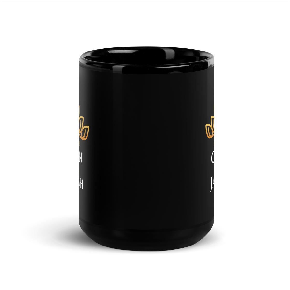 MUG Glossy Black - QUEEN OF MY OWN JANNAH (Tiara)