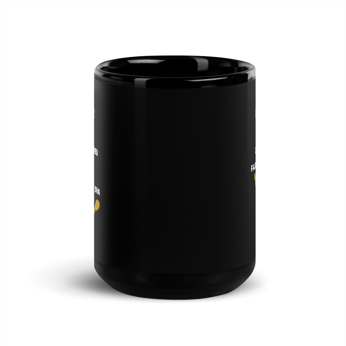 MUG Glossy Black - I GOT 5 ON IT - Gold/White