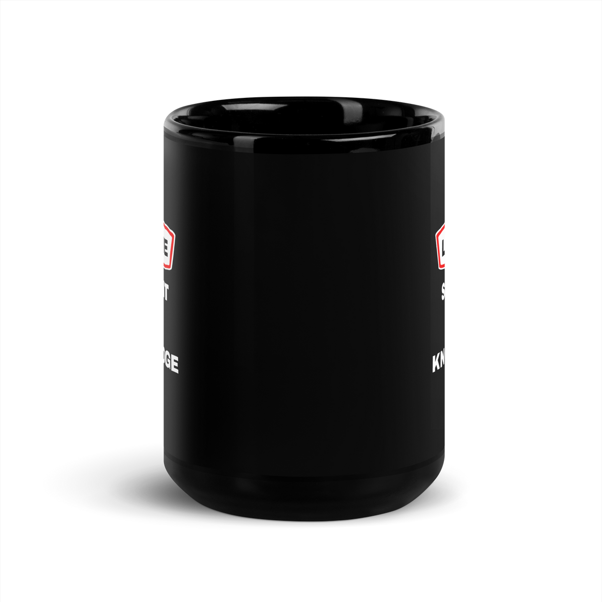 MUG Glossy Black - LIFETIME STUDENT - White/Red