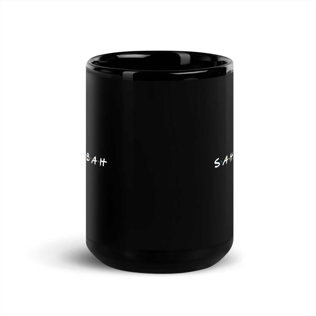 MUG Glossy Black - SAHAABAH - White