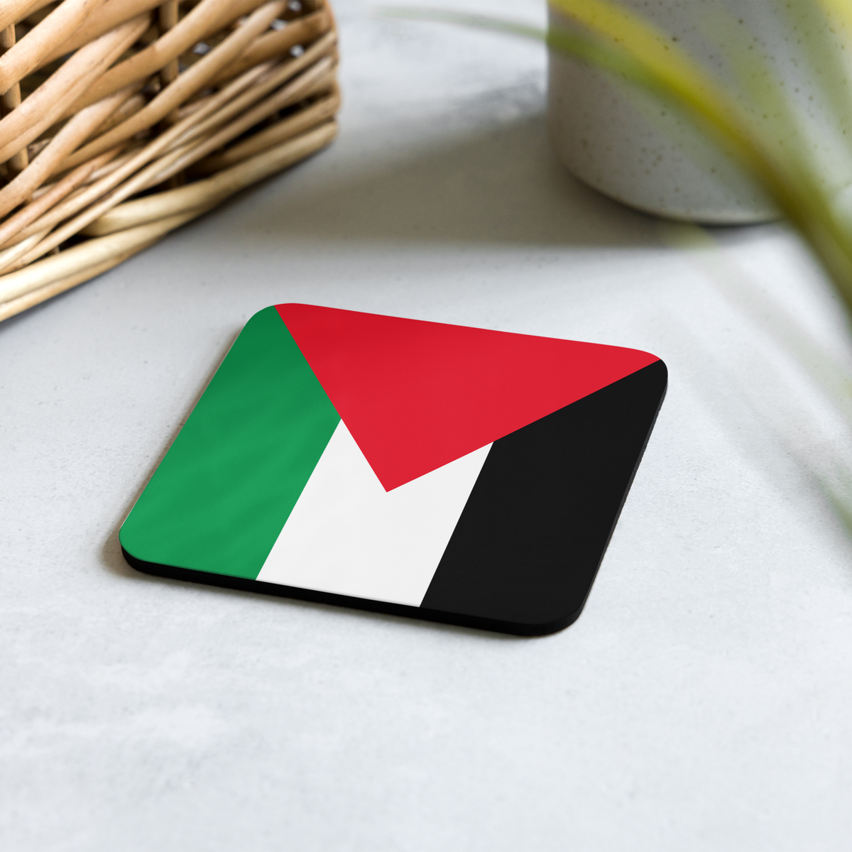 COASTER Cork-back - PALESTINE FLAG