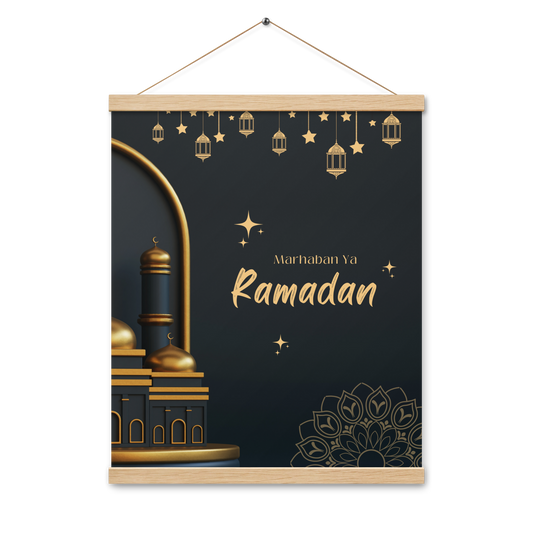 POSTER Hanger - MARHABAH YA RAMADĀN -  Navy (16" X 20")