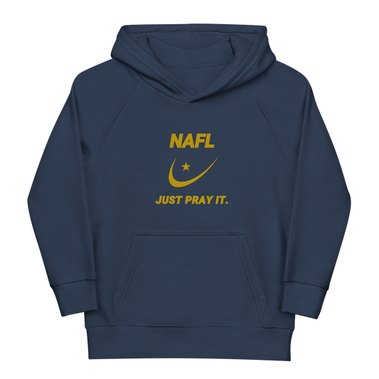 CHILDREN's Hoodie Eco (Youth) - NAFL JUST PRAY IT w/ Logo - Gold