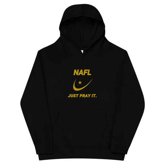 CHILDREN's Hoodie Fleece (Youth) - NAFL JUST PRAY IT w/ Logo - Gold