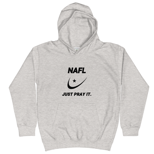 CHILDREN's Hoodie (Youth) - NAFL JUST PRAY IT w/ Logo - Black