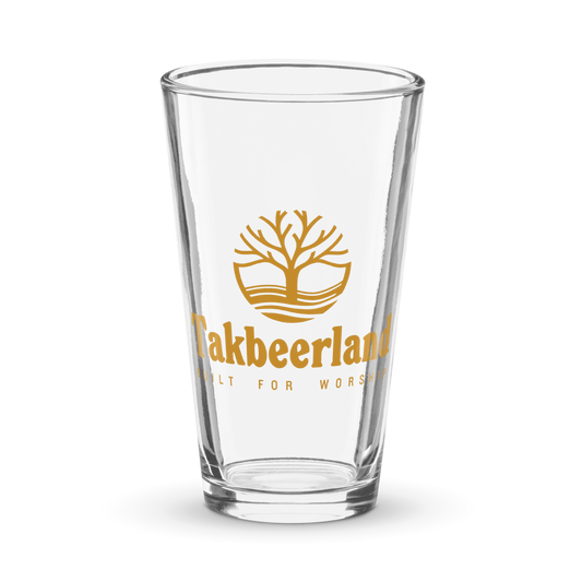 DRINK Glassware - TAKBEERLAND FULL LOGO (Centered/Medium) - Gold