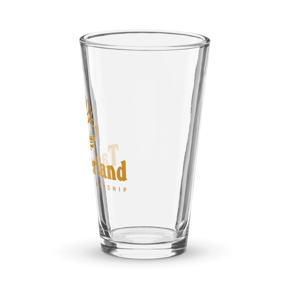 DRINK Glassware - TAKBEERLAND FULL LOGO (Centered/Medium) - Gold