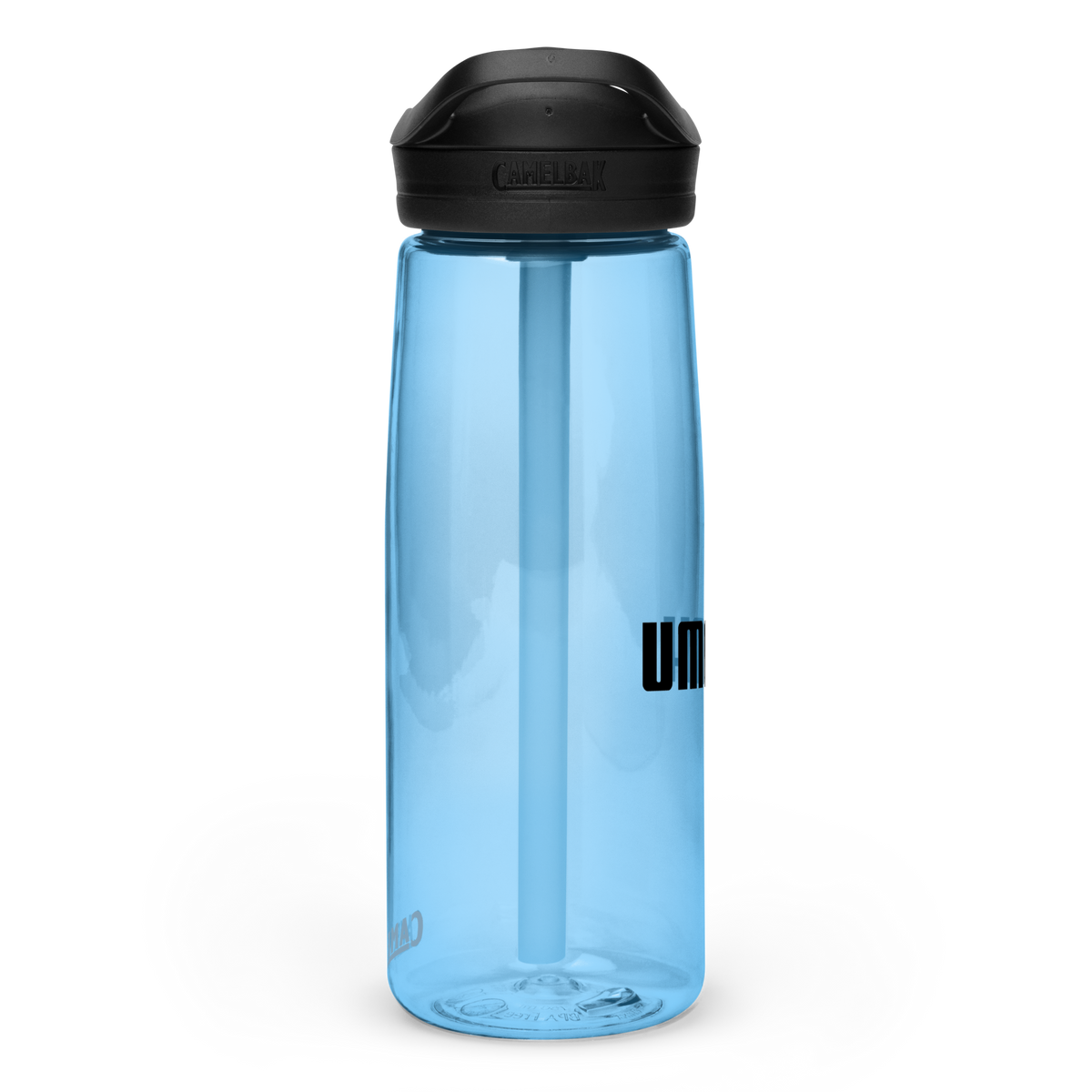 DRINK Water Bottle w/ Lid and Straw - UMMAH (Centered/Medium) - Black