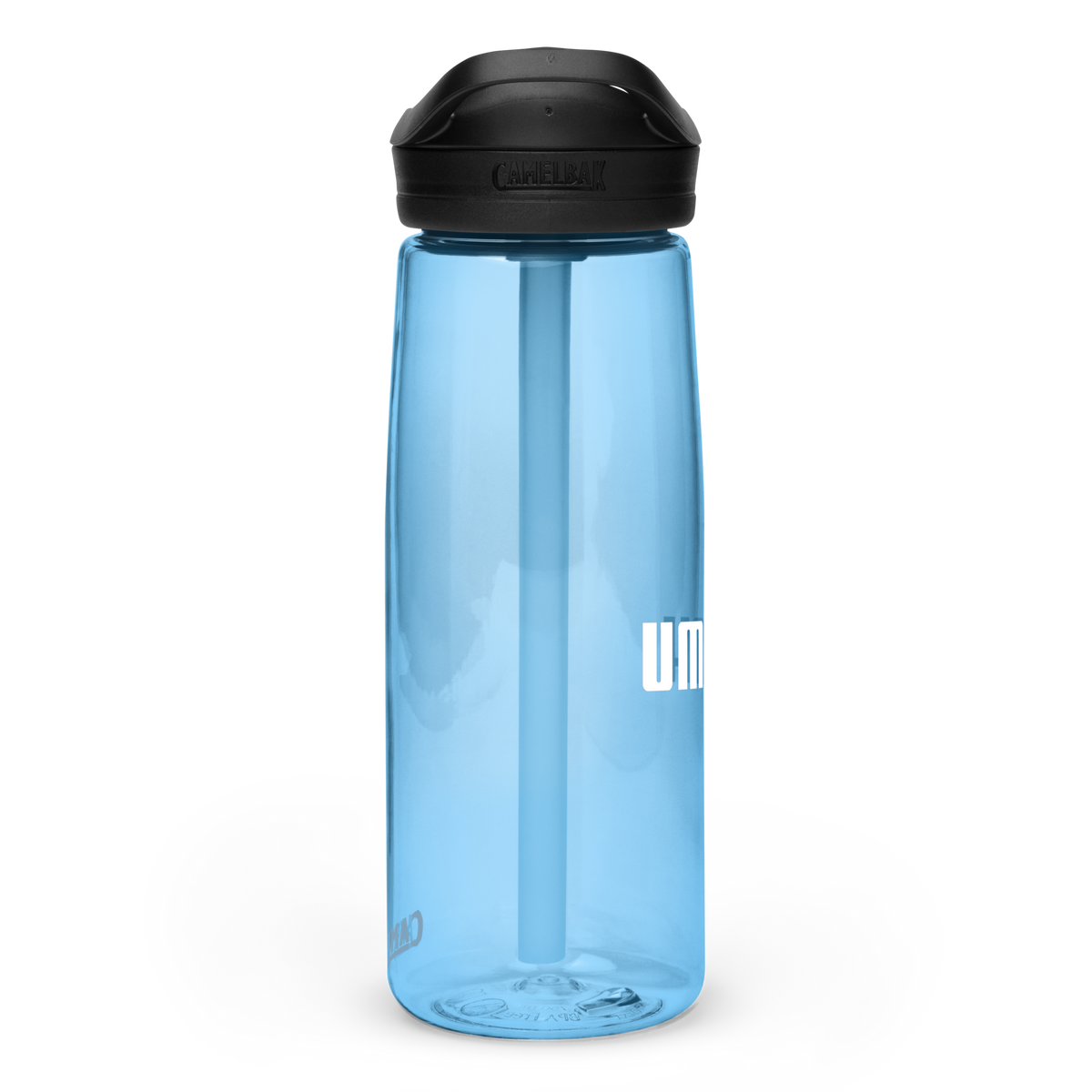 DRINK Water Bottle w/ Lid and Straw - UMMAH (Centered/Medium) - White
