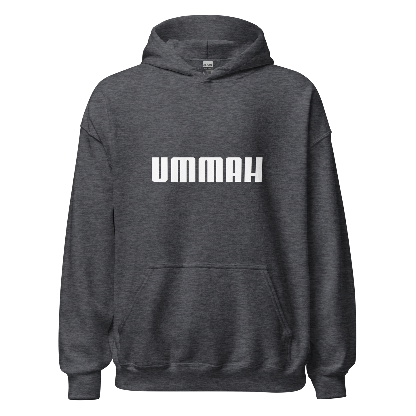 HOODIE Heavy Blend (Adult) - UMMAH (Centered/Medium) - White