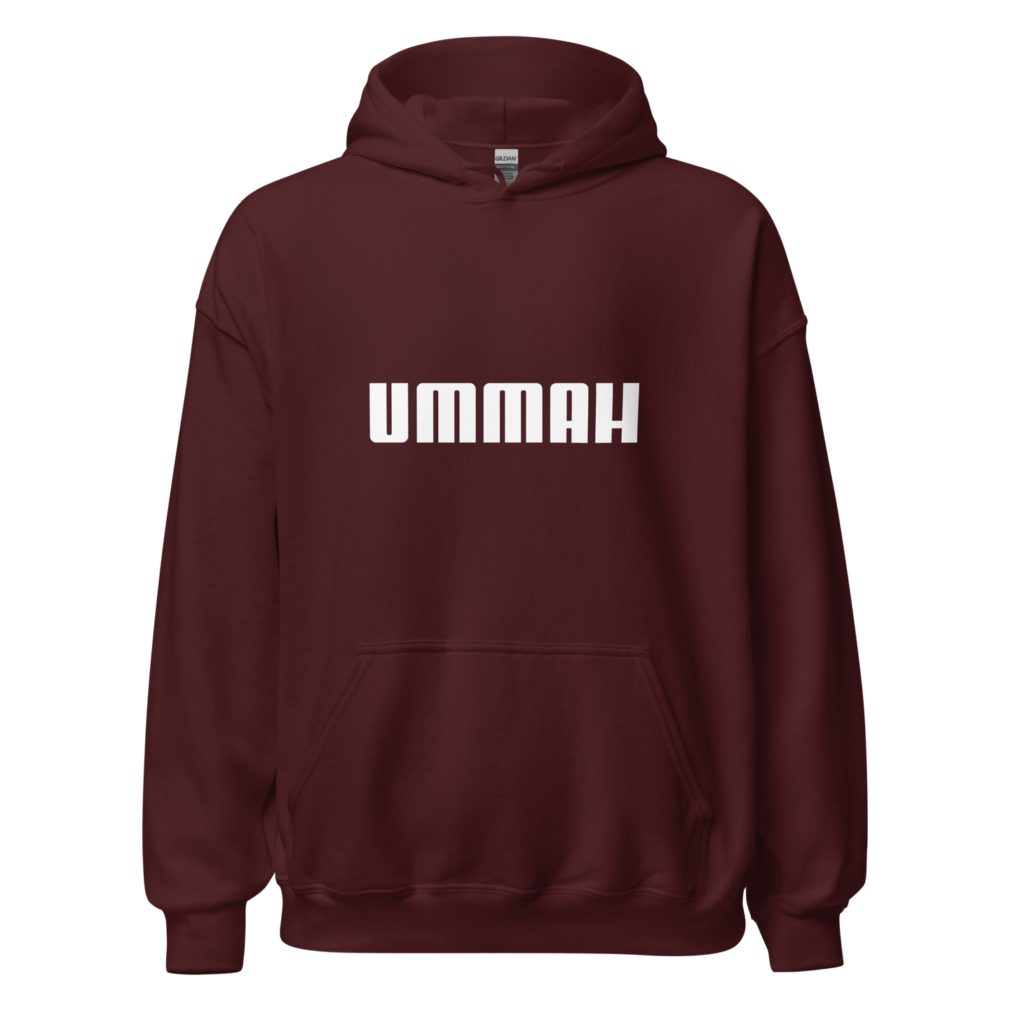 HOODIE Heavy Blend (Adult) - UMMAH (Centered/Medium) - White