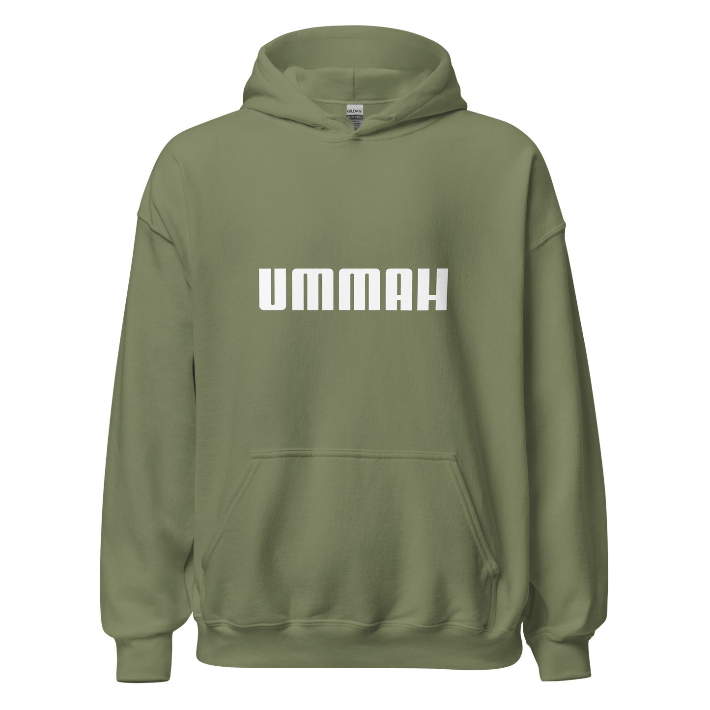 HOODIE Heavy Blend (Adult) - UMMAH (Centered/Medium) - White