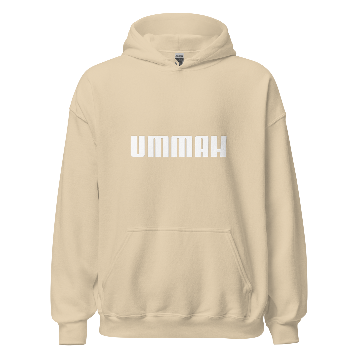 HOODIE Heavy Blend (Adult) - UMMAH (Centered/Medium) - White