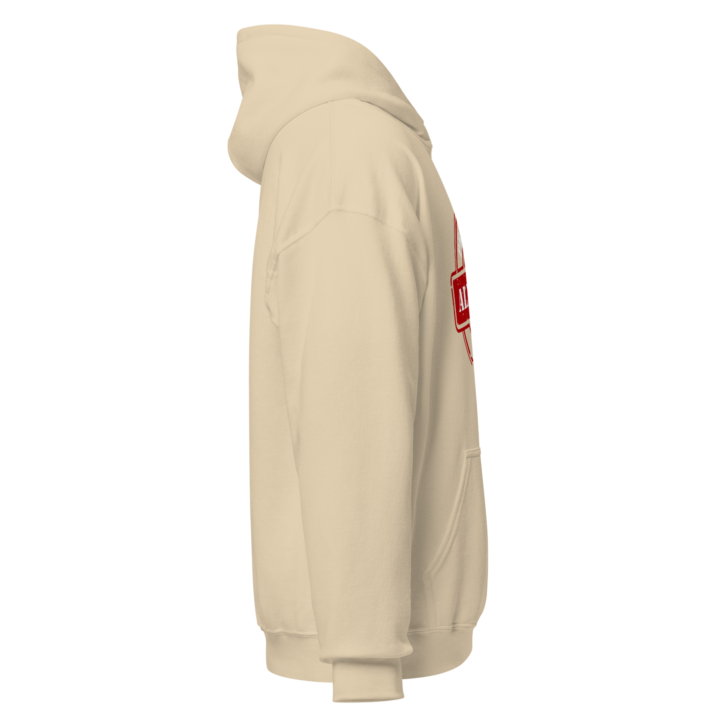 HOODIE Heavy Blend (Adult) - PROPERTY OF THE ALMIGHTY - White/White/Red