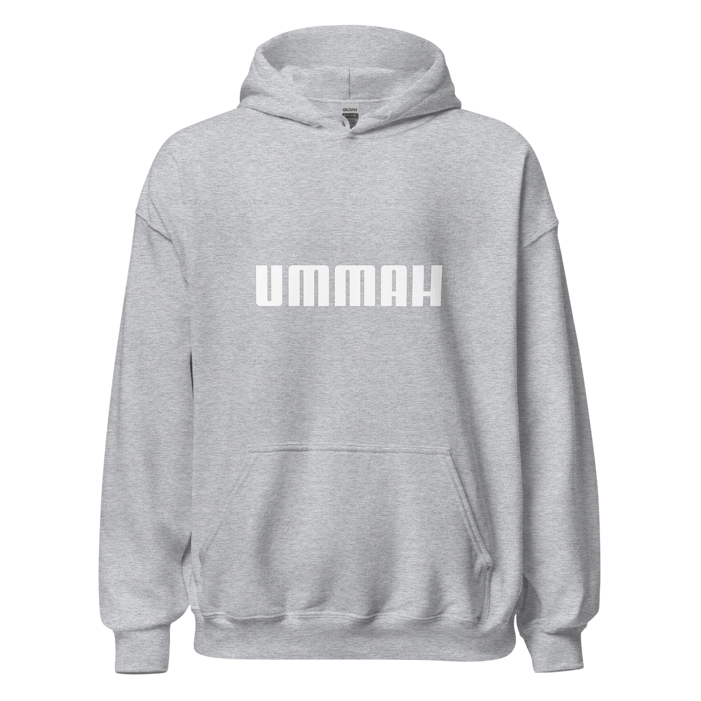 HOODIE Heavy Blend (Adult) - UMMAH (Centered/Medium) - White