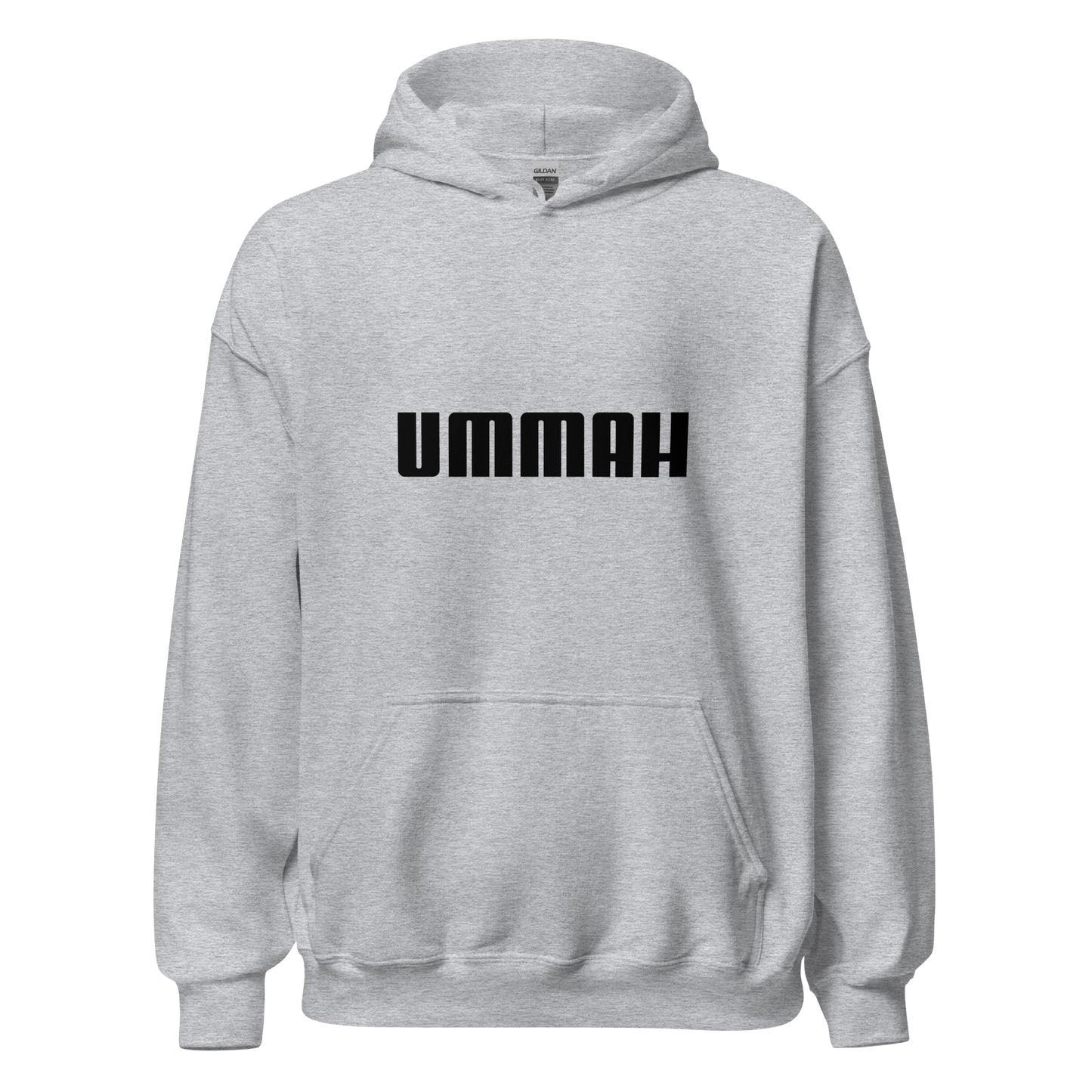 HOODIE Heavy Blend (Adult) - UMMAH (Centered/Medium) - Black