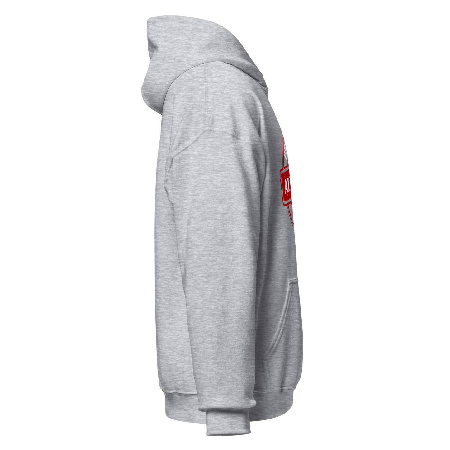 HOODIE Heavy Blend (Adult) - PROPERTY OF THE ALMIGHTY - White/White/Red