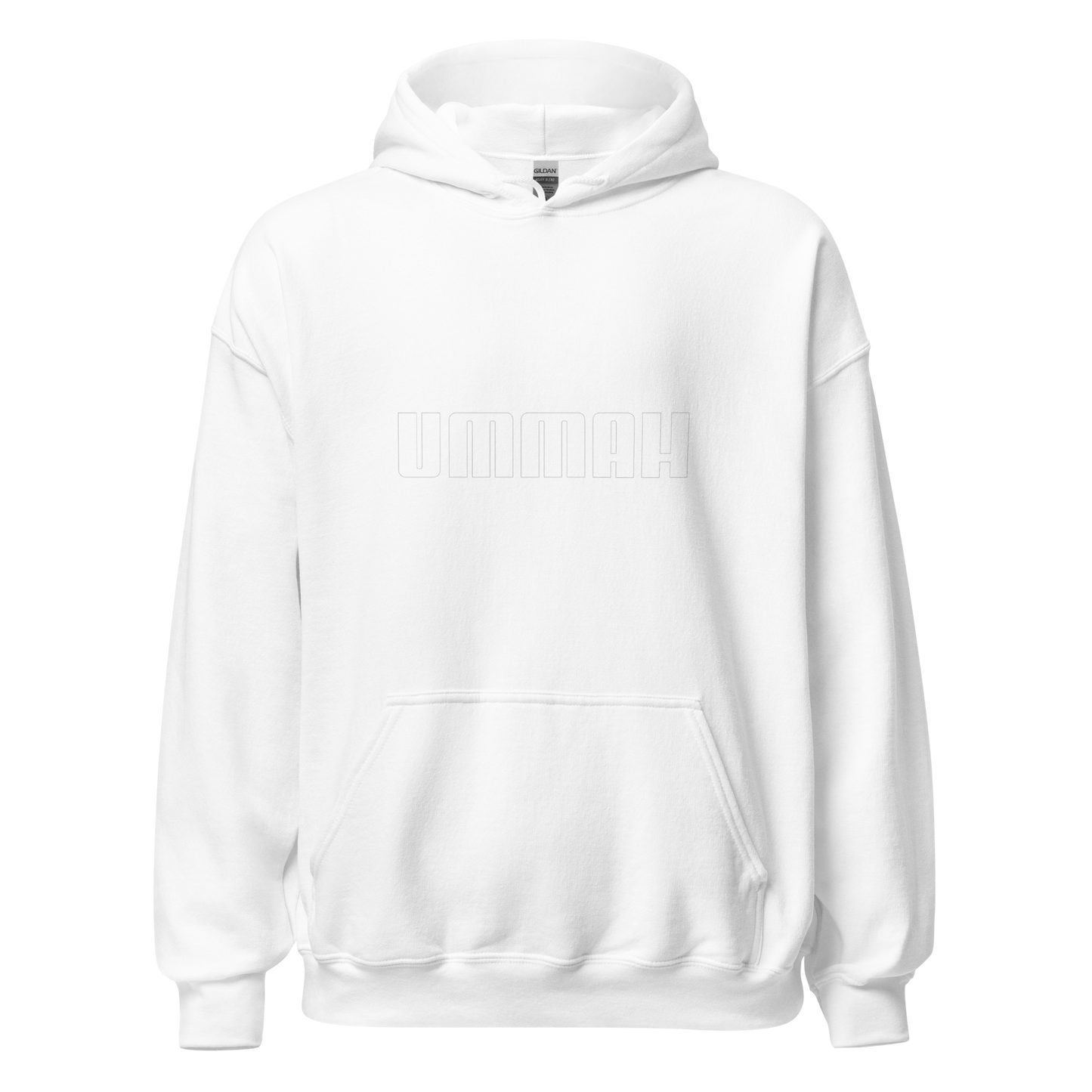 HOODIE Heavy Blend (Adult) - UMMAH (Centered/Medium) - White