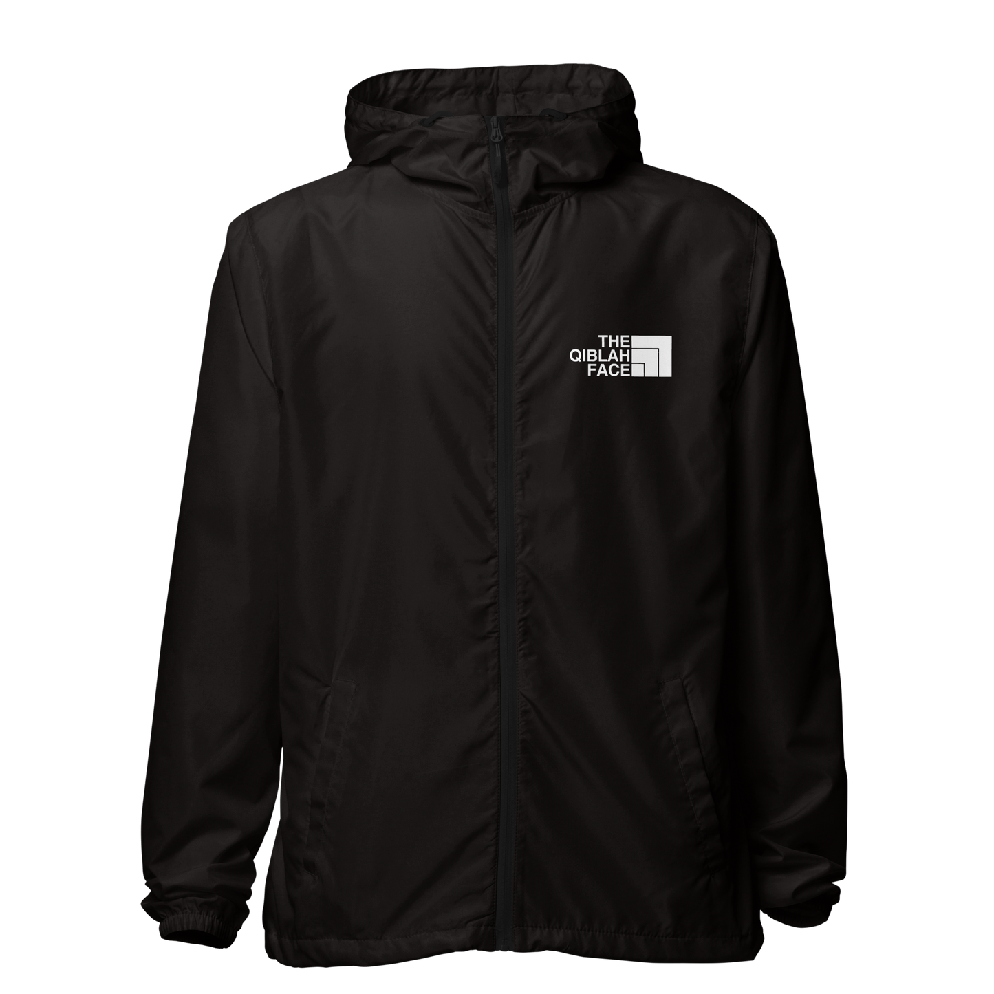 JACKET Lightweight Zip Windbreaker - THE QIBLAH FACE - White
