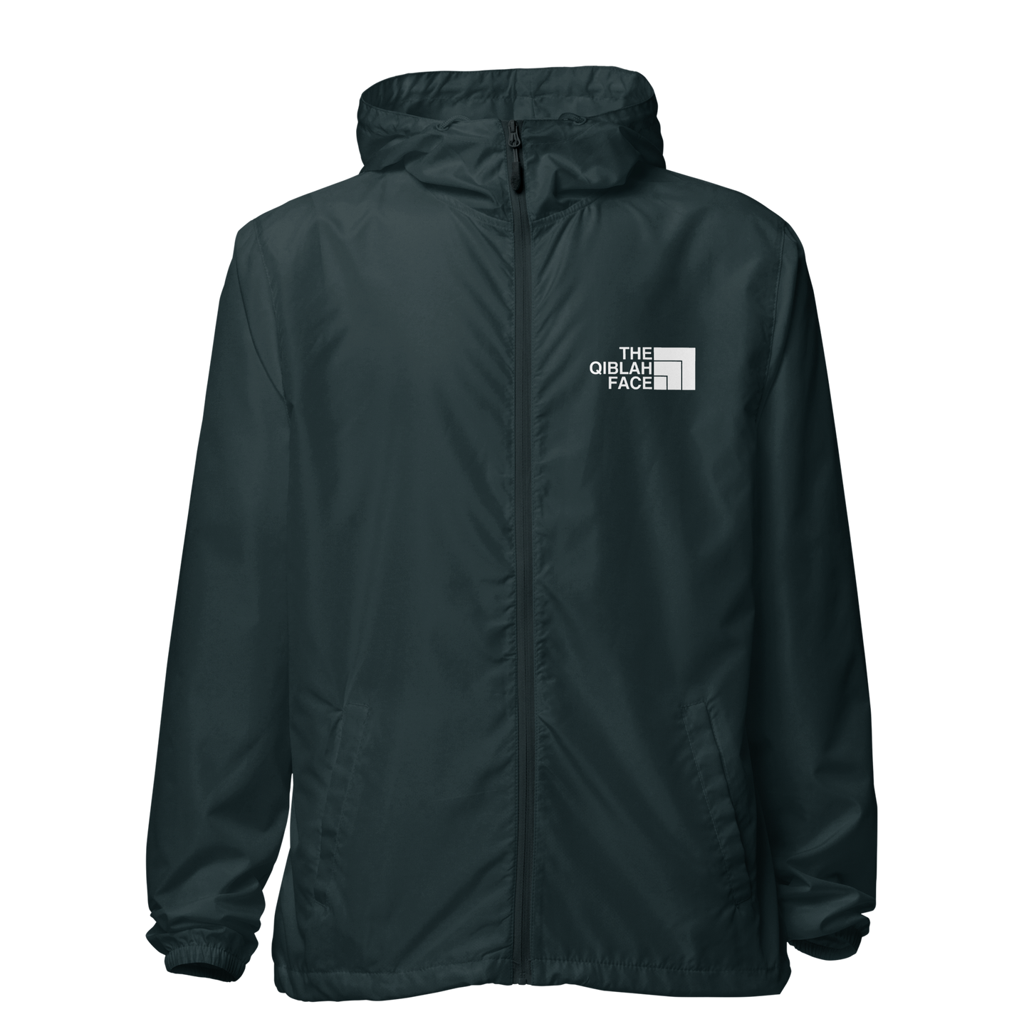 JACKET Lightweight Zip Windbreaker - THE QIBLAH FACE - White