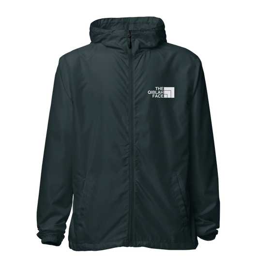 JACKET Lightweight Zip Windbreaker - THE QIBLAH FACE - White
