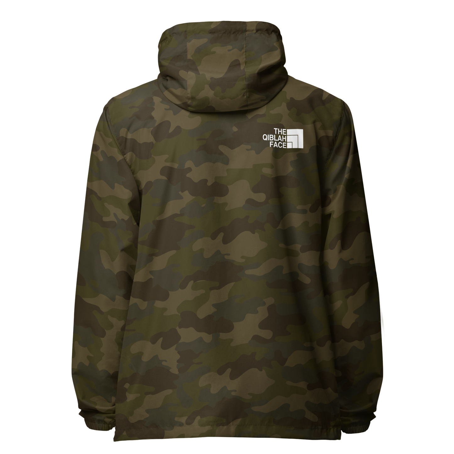 JACKET Lightweight Zip Windbreaker - THE QIBLAH FACE - White