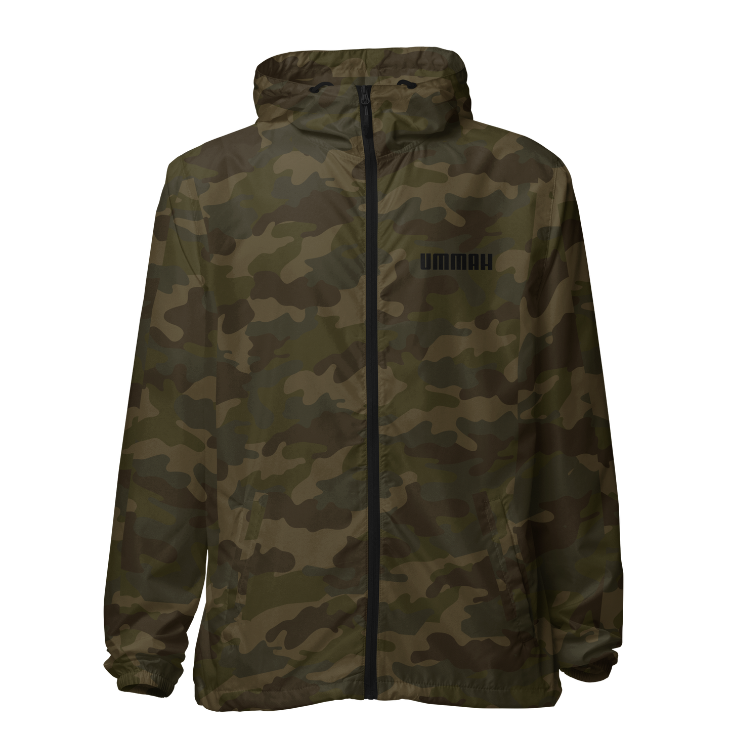 JACKET Lightweight Zip Windbreaker - UMMAH - Black