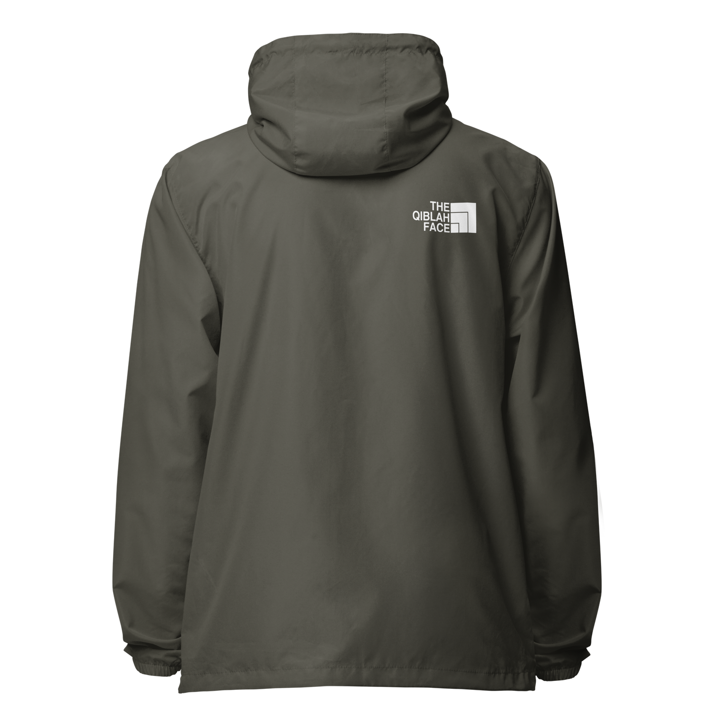 JACKET Lightweight Zip Windbreaker - THE QIBLAH FACE - White